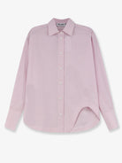 The Attico Cotton shirt with front embroidered logo - Whitepink