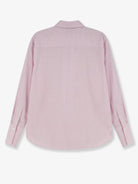 The Attico Cotton shirt with front embroidered logo - Whitepink
