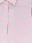 The Attico Cotton shirt with front embroidered logo - Whitepink