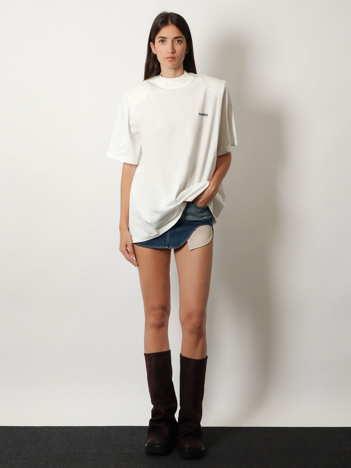 The Attico Oversized cotton T-shirt - White