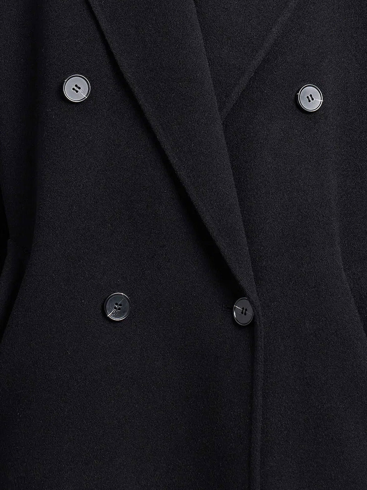 The Frankie Shop Gaia wool blend coat - Black
