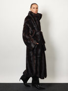 The Frankie Shop Ravello faux fur coat - Darkbrown