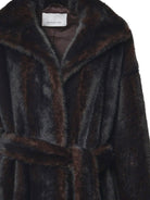 The Frankie Shop Ravello faux fur coat - Darkbrown