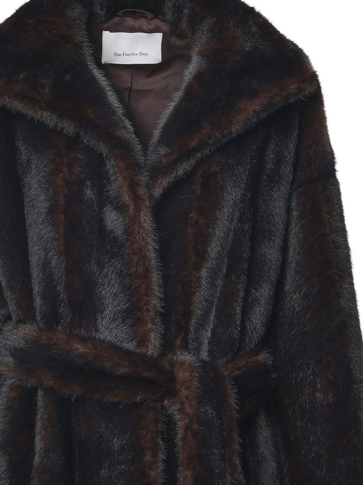 The Frankie Shop Ravello faux fur coat - Darkbrown
