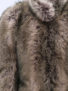 The Frankie Shop Denia Faux Fur Cinched Jacket - Beigemelange