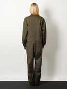 The Frankie Shop Ardea cotton jumpsuit - Darkolive