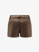 The Frankie Shop Kate wool blend shorts - Brownmelange