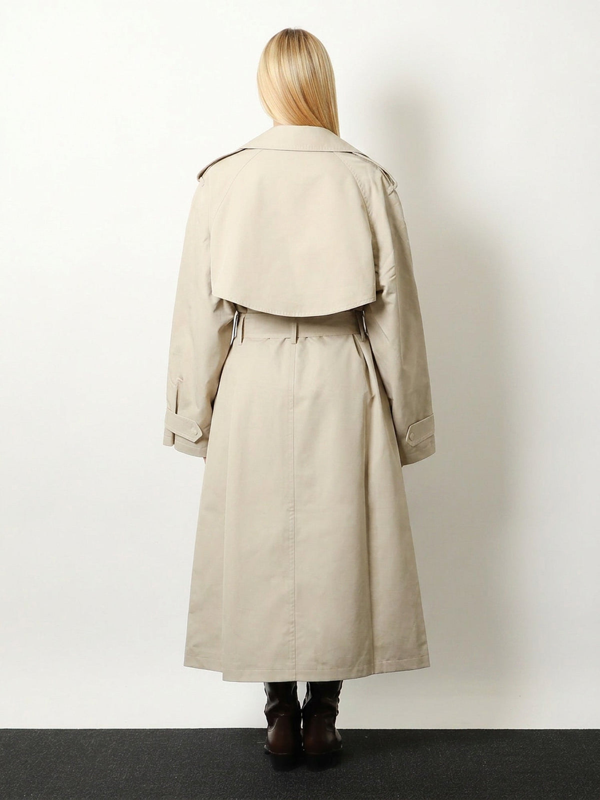 The Frankie Shop Riva cotton blend trench coat - Lightbeige