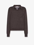 The Row Pauli wool and silk blend sweater - Brownmelange