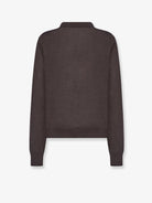The Row Pauli wool and silk blend sweater - Brownmelange