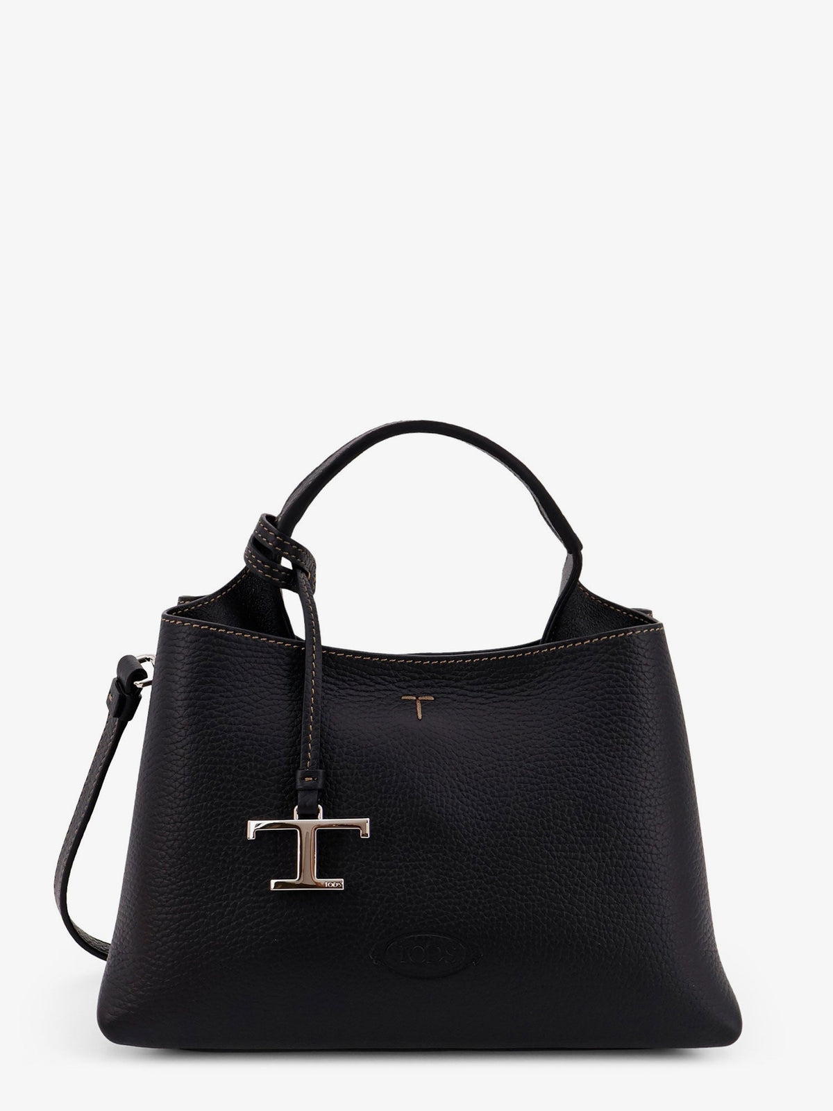 Tod's Micro leather crossbody bag with iconic stitching on the front - Nero