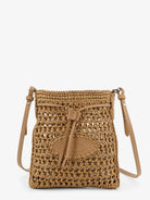 Tod's Raffia bucket bag with crochet motif - Beige