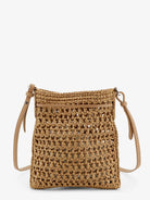 Tod's Raffia bucket bag with crochet motif - Beige
