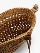 Tod's Raffia bucket bag with crochet motif - Beige