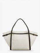 Tod's Tim canvas and leather Medium Shopping Bag - Bianco