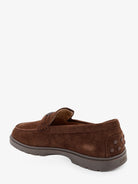 Tod's Suede loafers with metal logo - Marrone