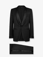 Tom Ford Stretch virgin wool tuxedo with satin profiles - Black