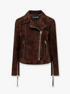 Tom Ford Suede Biker Jacket - Chocolatebrown