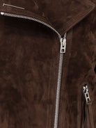 Tom Ford Suede Biker Jacket - Chocolatebrown