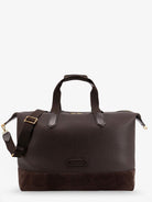 Tom Ford Leather travel bag with suede inserts - Chocolate