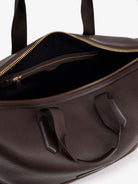 Tom Ford Leather travel bag with suede inserts - Chocolate