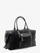 Tom Ford Buckley Holdall Suede Travel Bag - Charcoal Grey