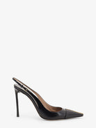 Tom Ford Leather pumps with metal T Logo detail - Black