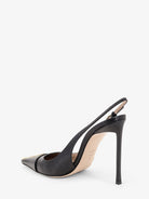 Tom Ford Leather pumps with metal T Logo detail - Black