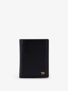 Tom Ford Leather card holder with logo - Black