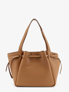 Tory Burch Romy Pebbled leather tote shoulder bag - Tiramisu