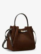 Tory Burch Romy suede bucket bag - Darkcocoa