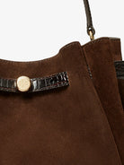 Tory Burch Romy suede bucket bag - Darkcocoa