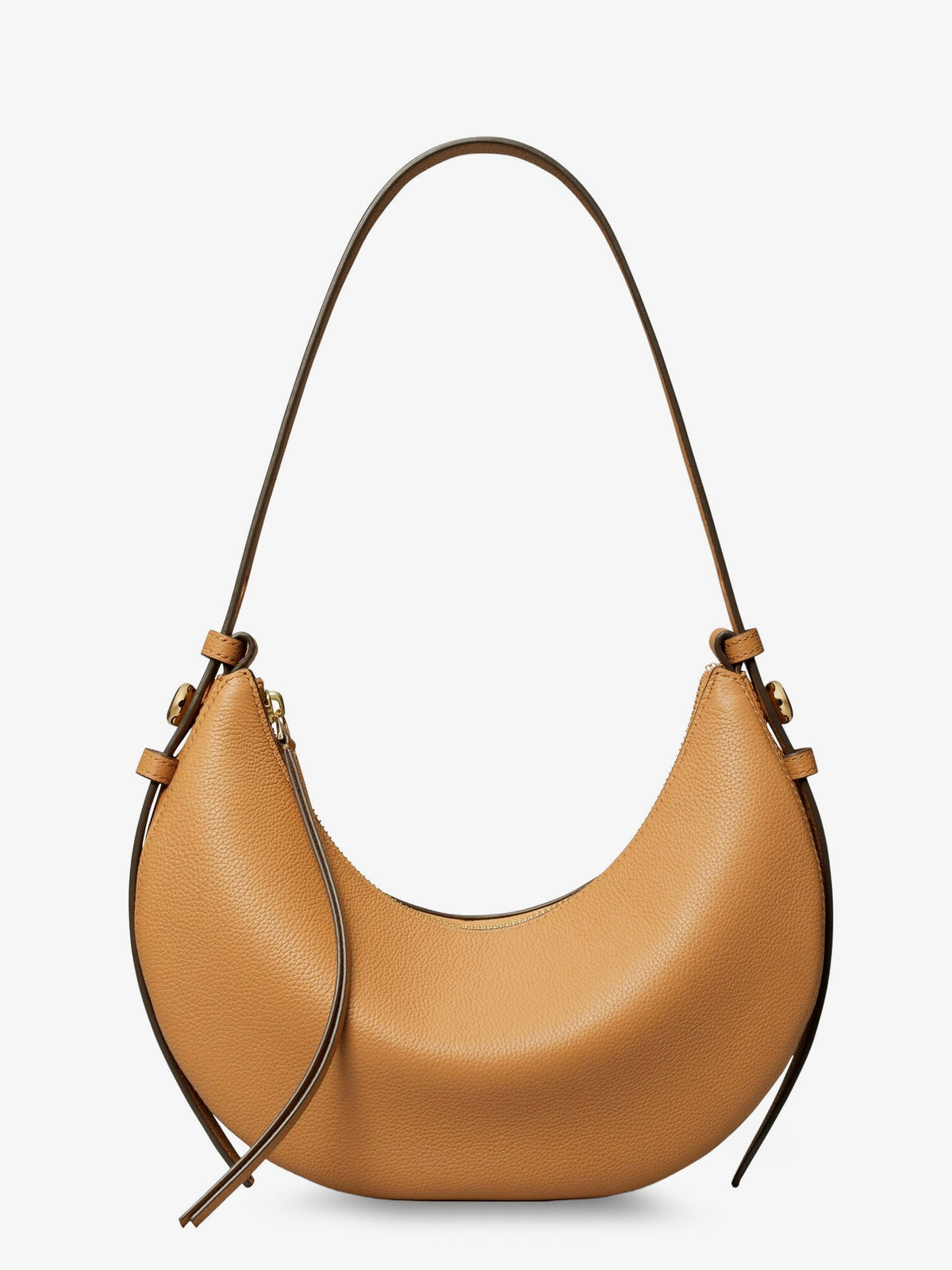 Tory Burch Romy Half Moon leather Shoulder Bag - Tiramisu
