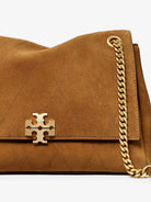 Tory Burch Charlie suede shoulder bag - Caramel