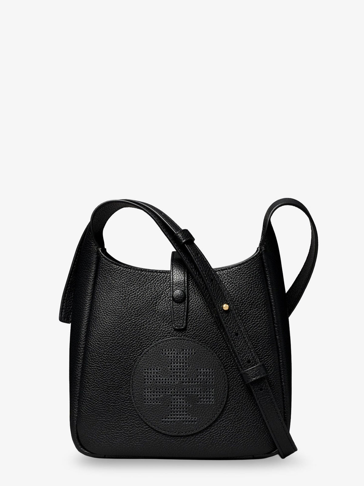 Tory Burch Miller Swing shoulder bag in black hammered leather