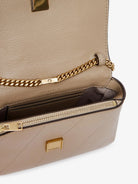 Tory Burch Charlie Quilted Top Handle Chain Wallet crossbodybag - Softcement