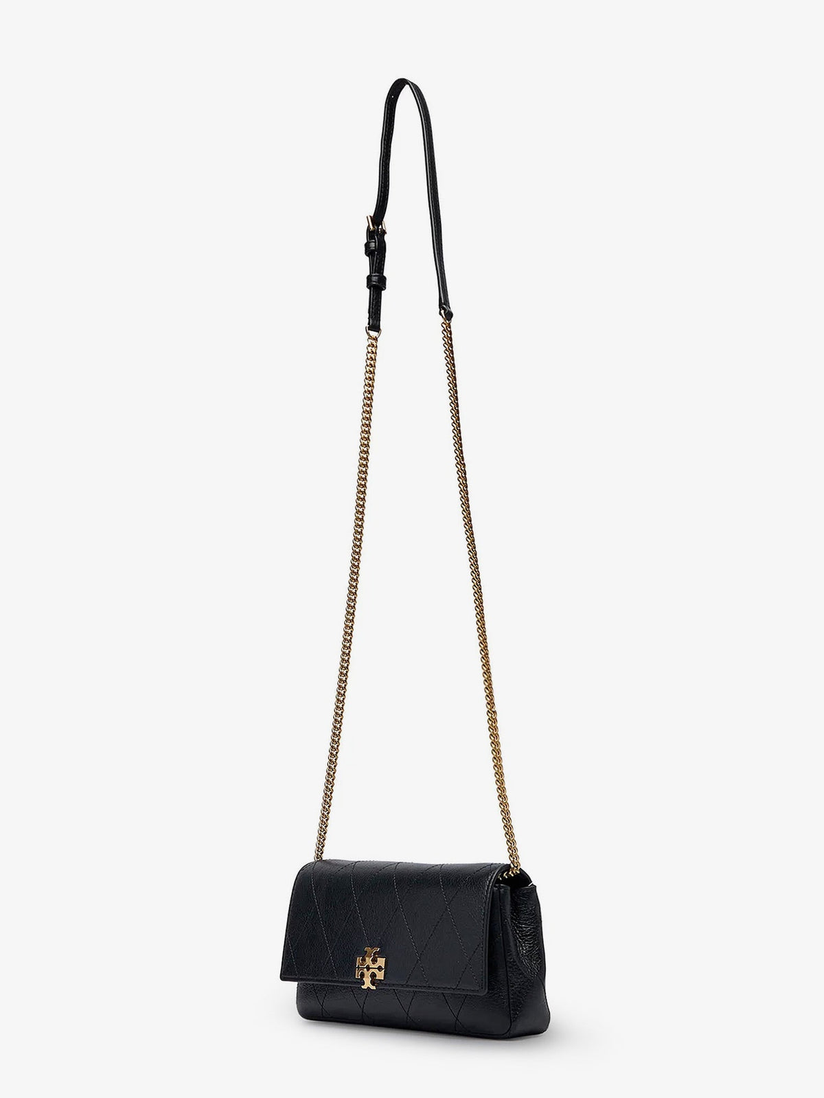 Tory Burch Charlie Quilted Chain Wallet leather crossbody bag - Black