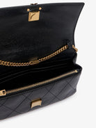 Tory Burch Charlie Quilted Chain Wallet leather crossbody bag - Black