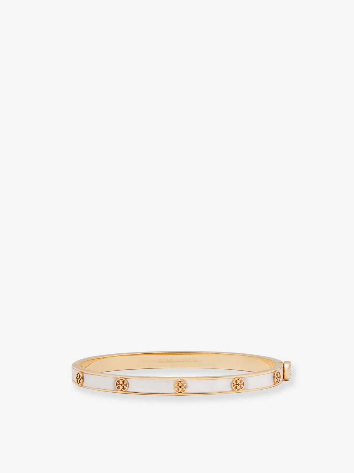 Tory Burch Thin Icon steel bracelet - Torygoldmotherofpearl