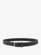 Toteme Slim Grained leather belt - Black