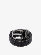 Toteme Slim Grained leather belt - Black
