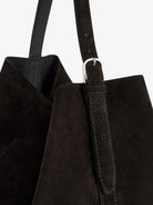 Toteme Suede Belted Tote - Espresso