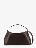 Toteme T-Lock Leather Handbag - Bark