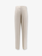 Toteme Double-pleat fluid viscose trousers - Ecru
