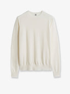 Toteme Fine Crew Knit wool and silk blend sweater - Ecru