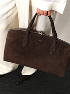 Toteme Day suede handbag - Brown