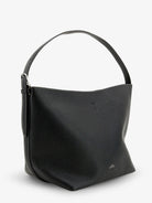 Toteme Medium Belted hammered leather shouder bag - Black