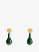 Toteme Jade Drops Brass Earrings - Dark Green/Gold