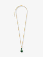 Toteme Medium jade drop necklace - Dark Green/Gold