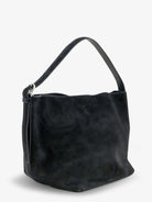 Toteme Medium Belted suede shoulder bag - Black